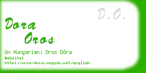 dora oros business card