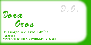 dora oros business card